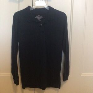 Navy blue boys size XL 14-16 Faded Glory long sleeve polo shirt